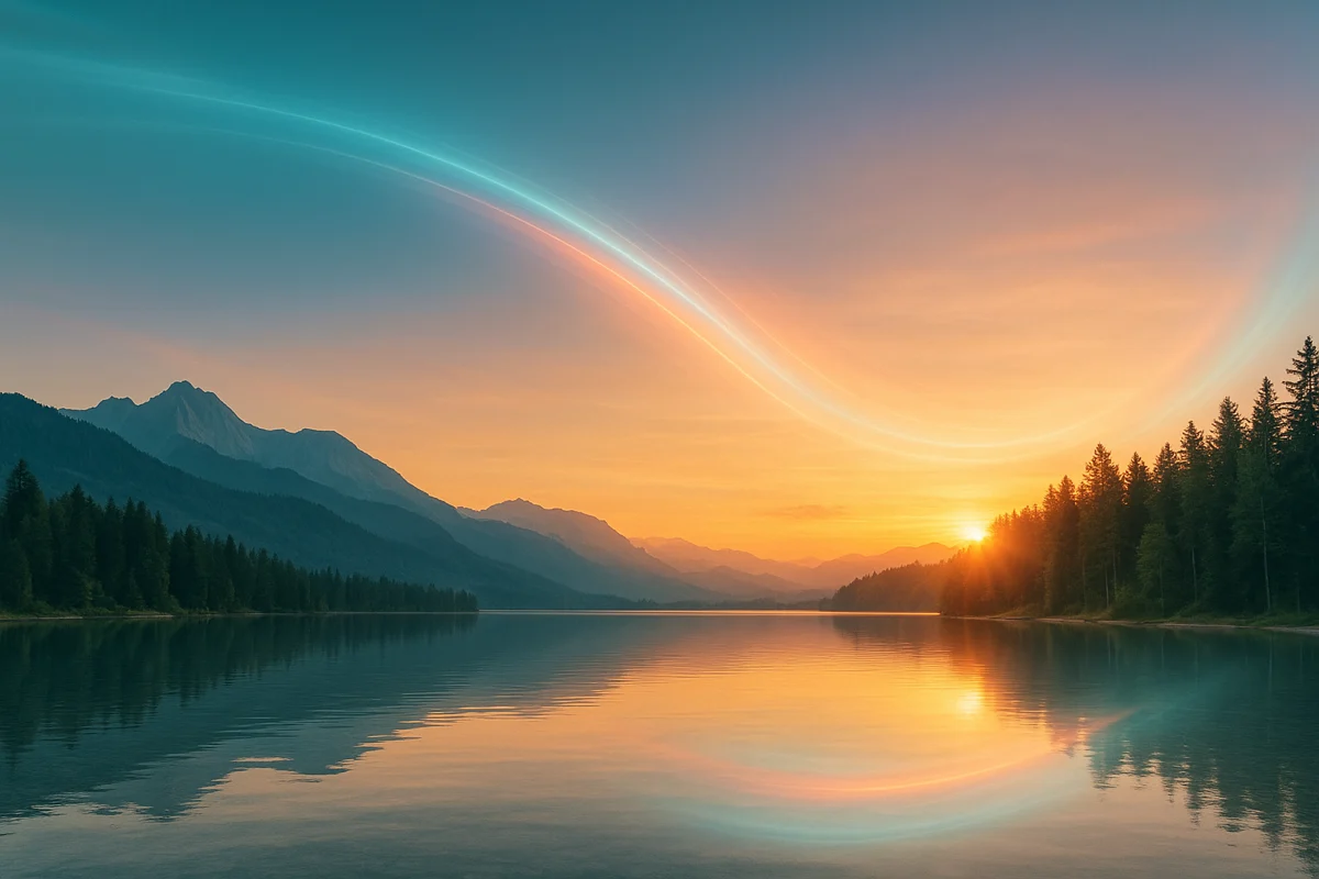 Paysage calme au bord d’un lac